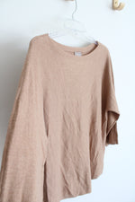 Chico's Tan Wide Neck Lightweight Sweater | 1 (M)
