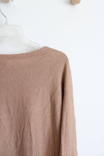 Chico's Tan Wide Neck Lightweight Sweater | 1 (M)