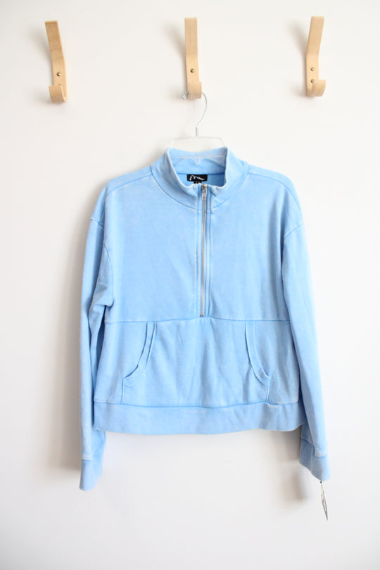 NEW Art Class Blue 1/4 Zip Sweatshirt | Youth XL (14)