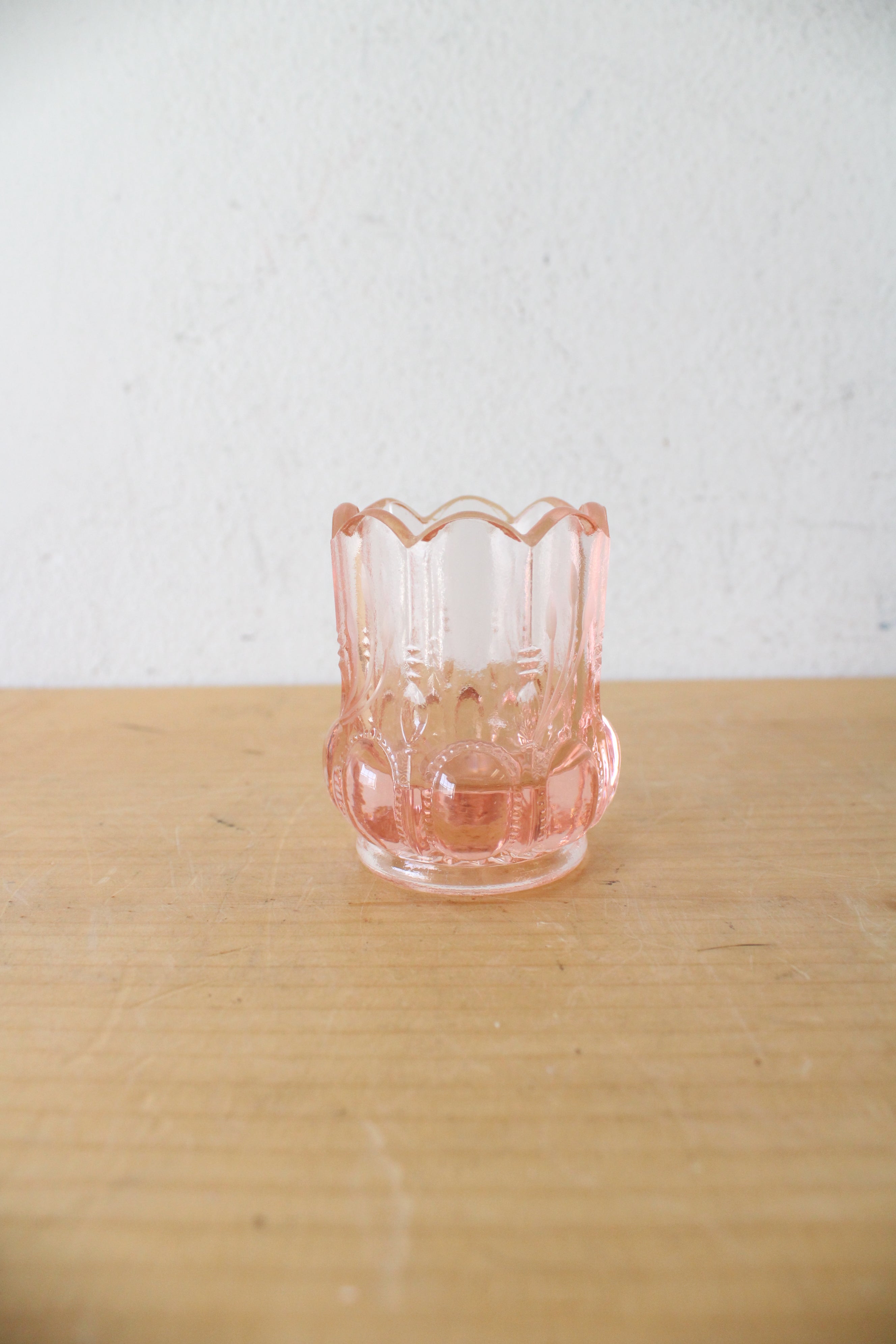 EAPG McKee 6 Petals & Star Pink Depression Glass Creamer Sugar & Toothpick Holder Set