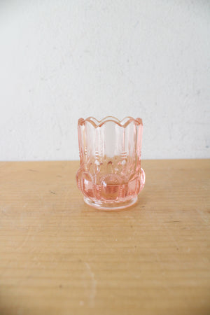 EAPG McKee 6 Petals & Star Pink Depression Glass Creamer Sugar & Toothpick Holder Set