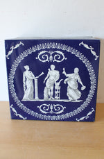 Vintage Wedgewood Blue Biscuit Tin