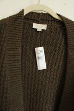 NEW LOFT Dark Olive Green Long Cardigan | L