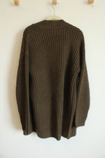 NEW LOFT Dark Olive Green Long Cardigan | L