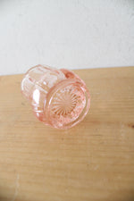 EAPG McKee 6 Petals & Star Pink Depression Glass Creamer Sugar & Toothpick Holder Set