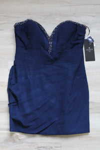 New Alyce Paris Dark Navy Blue Sleeveless Dress
