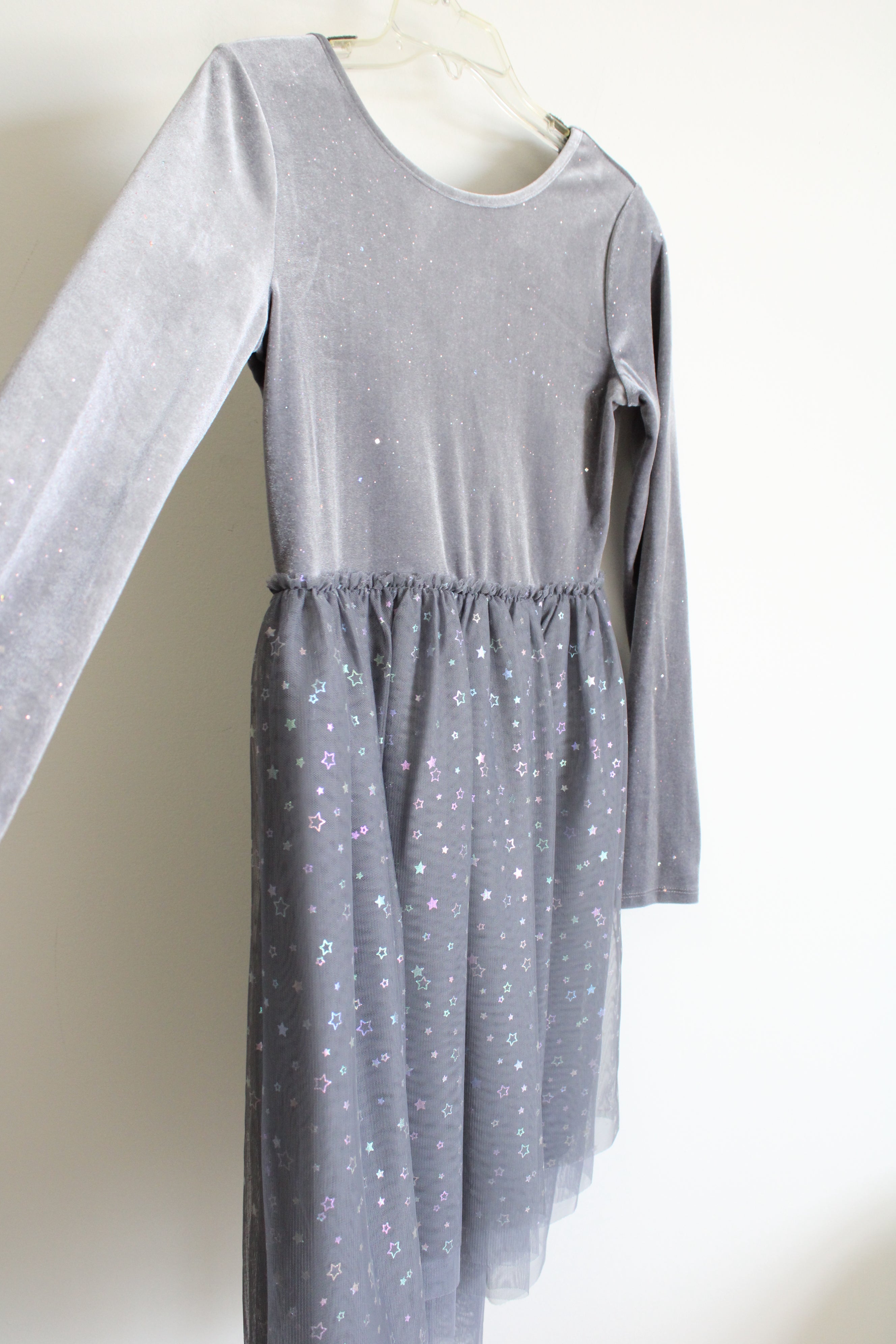 Cat & Jack Silver Tulle & Velvet Star Dress | 14/16