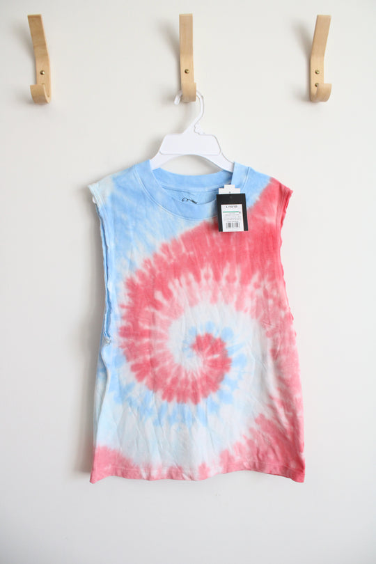 NEW Art Class Red White & Blue Tie-Dyed Sleeveless Shirt | Youth L (10/12)