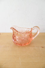 EAPG McKee 6 Petals & Star Pink Depression Glass Creamer Sugar & Toothpick Holder Set
