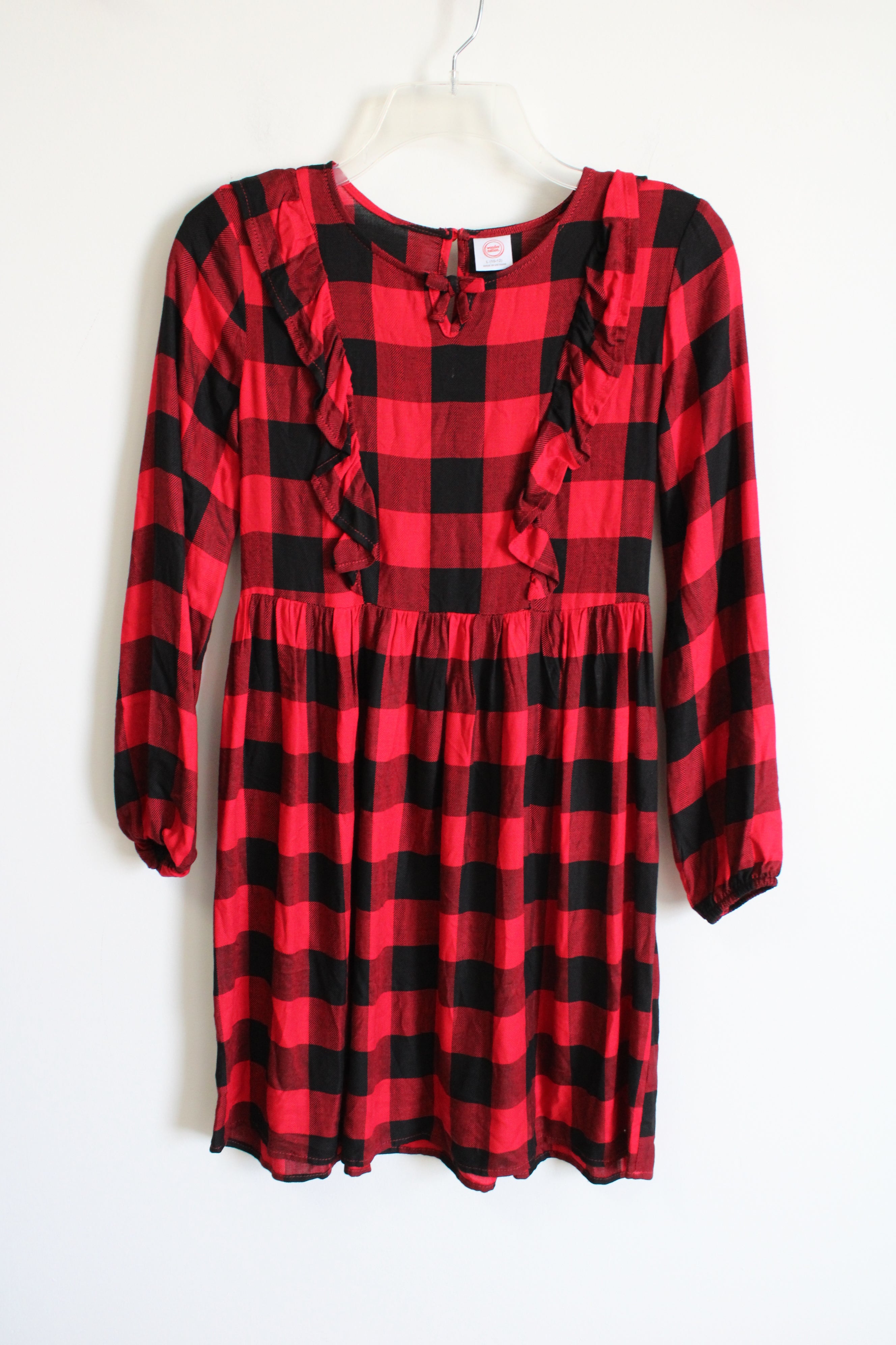 Wonder Nation Red Black Buffalo Plaid Dress | 10/12