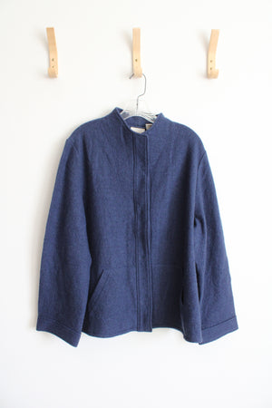 Chico's Blue Wool Jacket | 3 (XL)