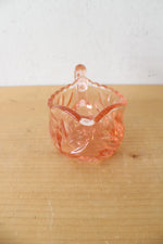 EAPG McKee 6 Petals & Star Pink Depression Glass Creamer Sugar & Toothpick Holder Set
