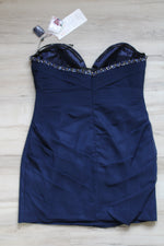 NEW Alyce Paris Dark Navy Blue Sleeveless Dress | 14