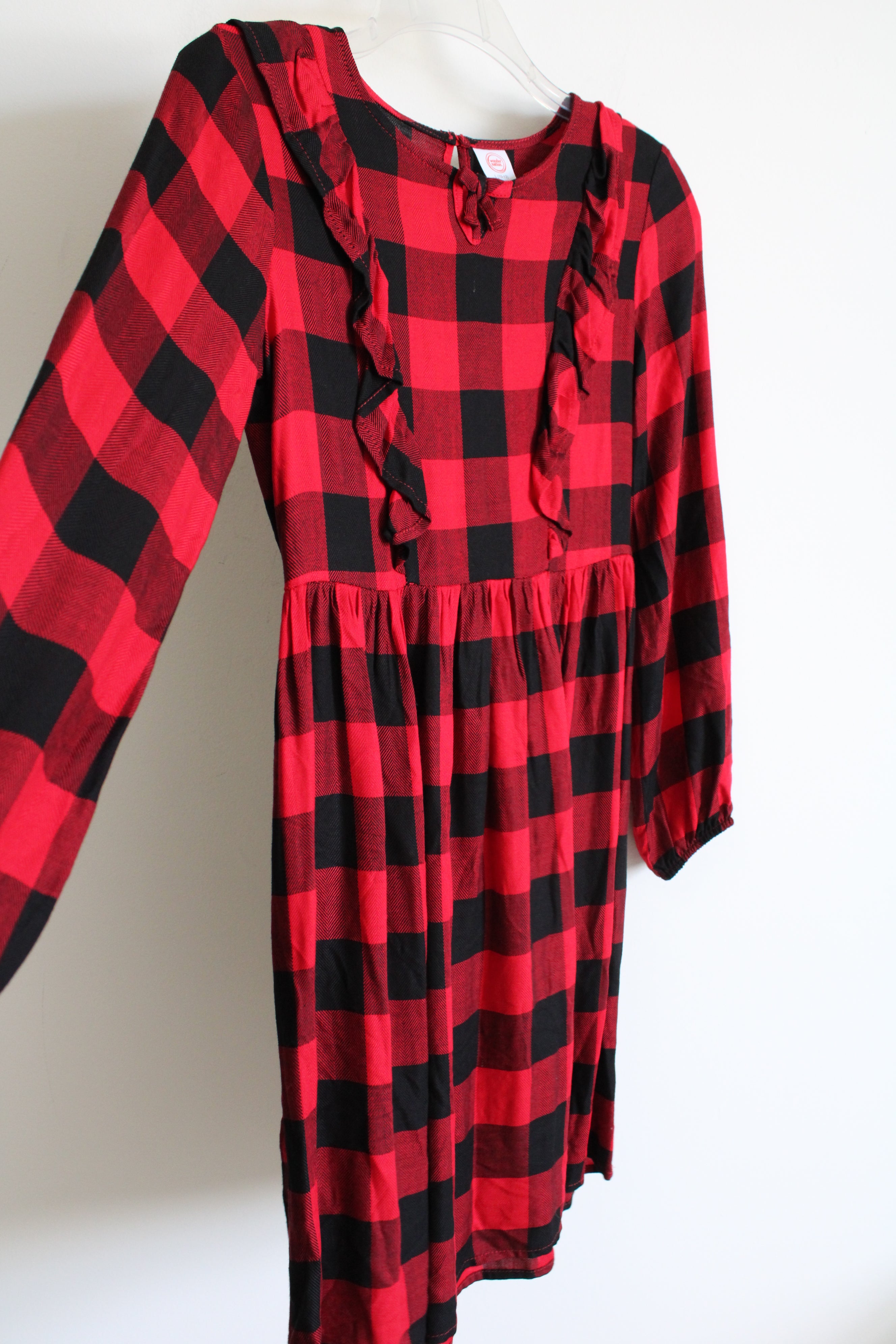 Wonder Nation Red Black Buffalo Plaid Dress | 10/12