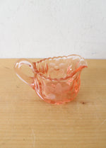 EAPG McKee 6 Petals & Star Pink Depression Glass Creamer Sugar & Toothpick Holder Set