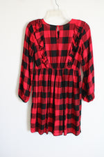 Wonder Nation Red Black Buffalo Plaid Dress | 10/12