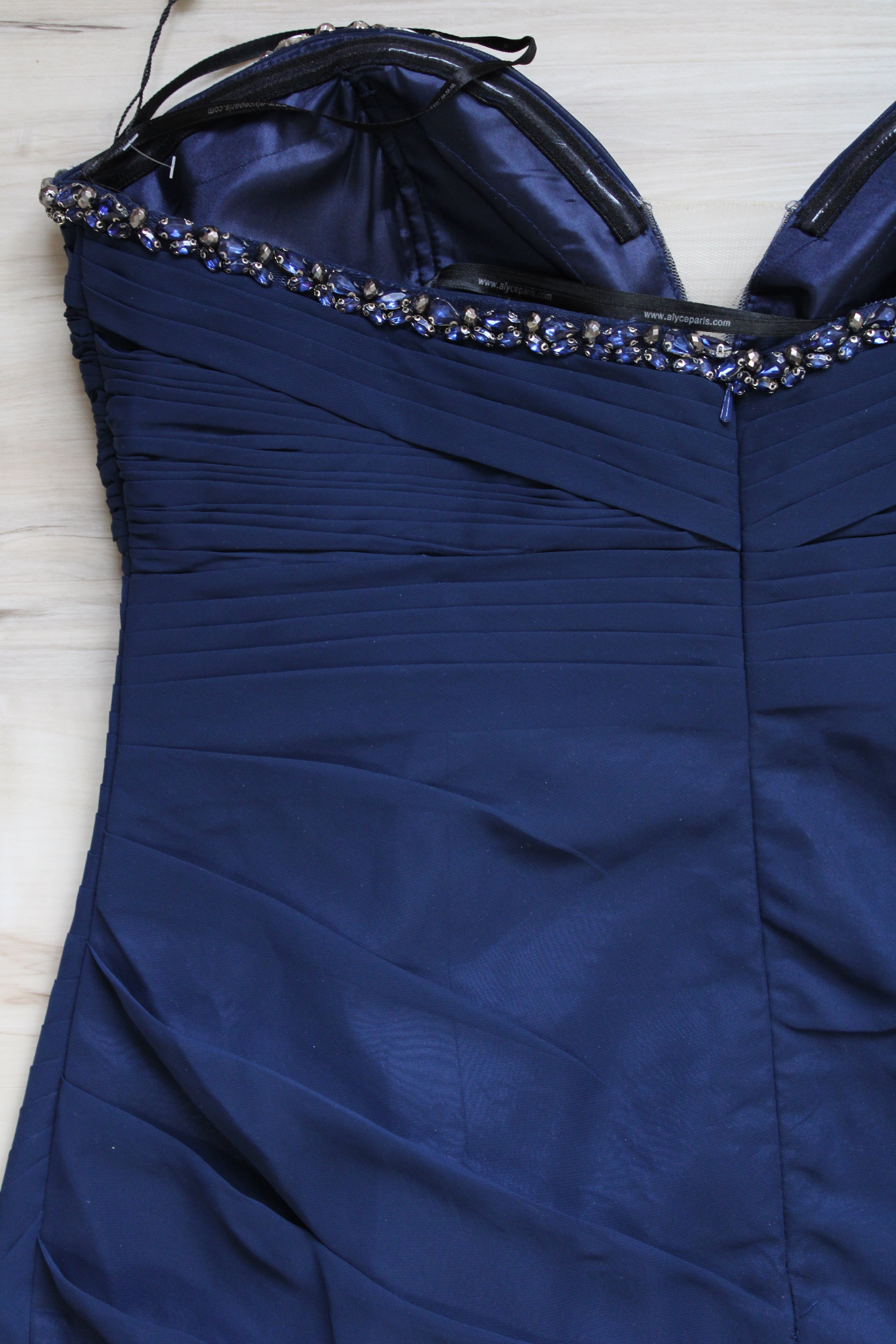 New Alyce Paris Dark Navy Blue Sleeveless Dress