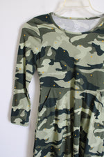 Wonder Nation Green Camo Long Sleeved Dress | 10/12
