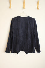 NEW J. Jill Navy Blue Suede Blazer | M