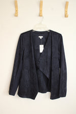 NEW J. Jill Navy Blue Suede Blazer | M