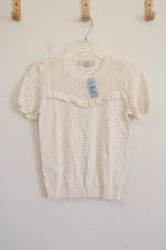 NEW LOFT Cream Knit Top | XXS Petite