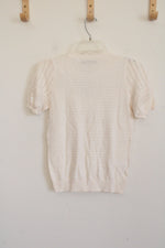 NEW LOFT Cream Knit Top | XXS Petite