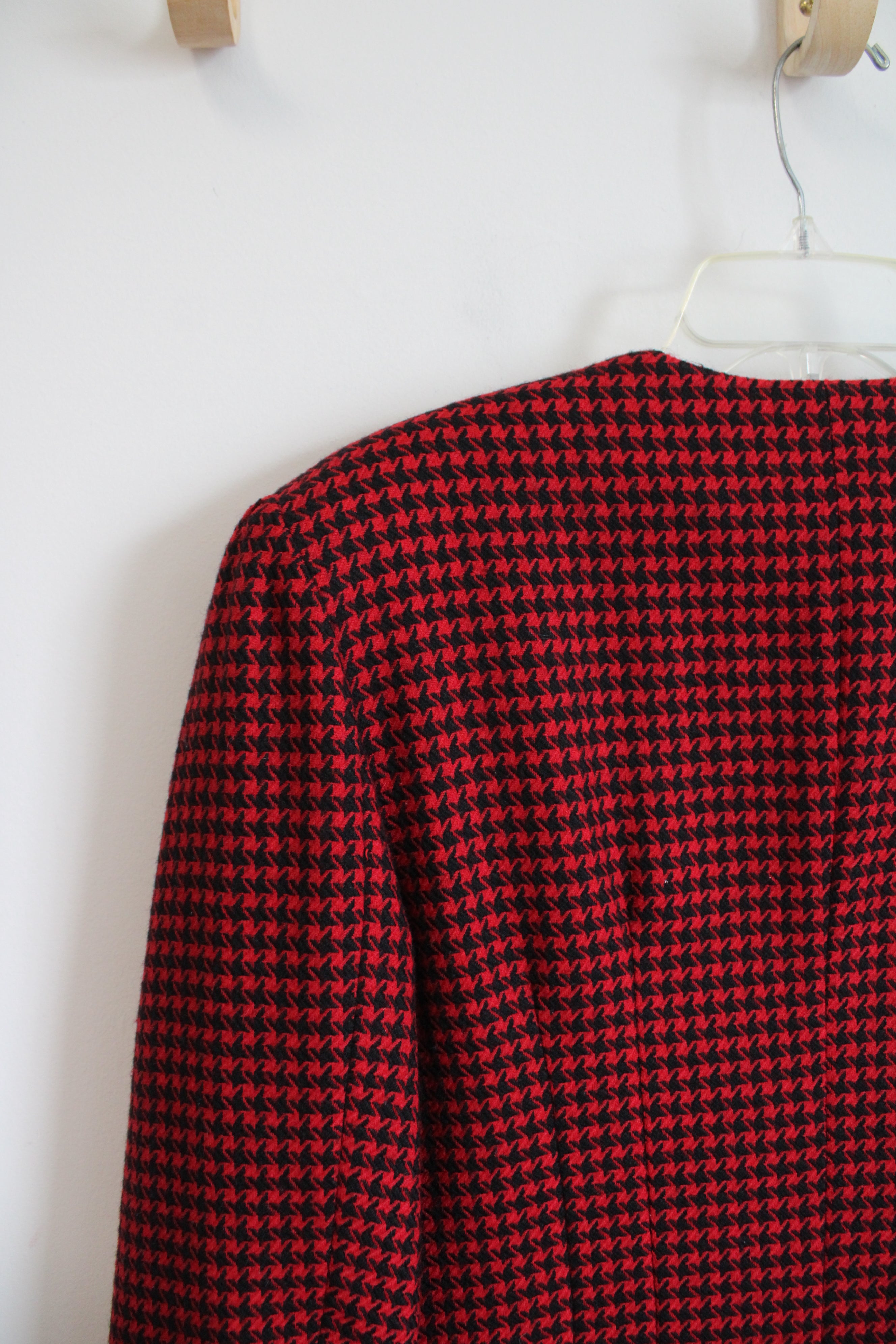 Christian Dior Red & Black Plaid Wool Jacket | 8