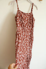 Old Navy Terracotta Orange White Vine Pattern Jumpsuit | M