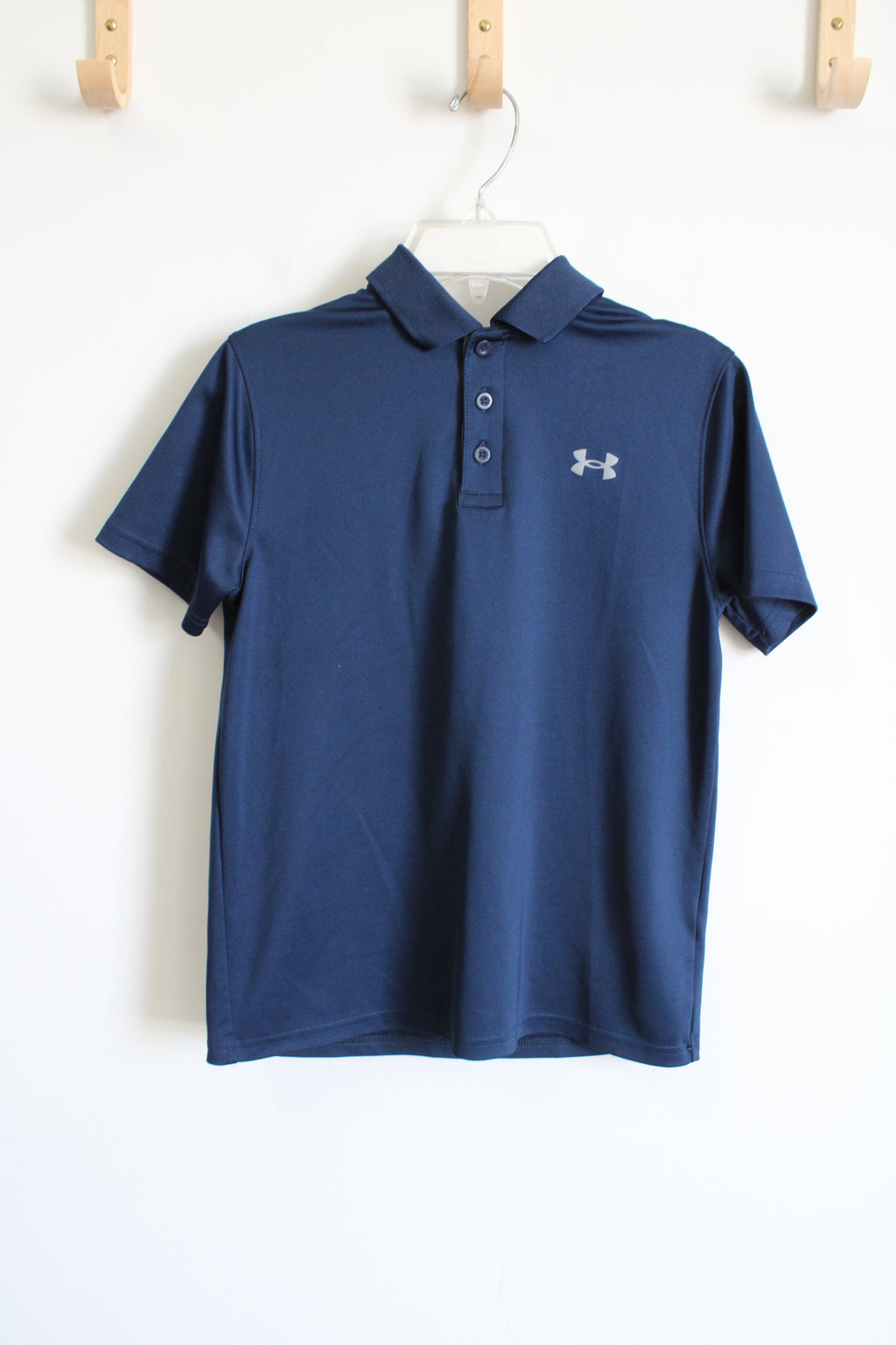 Under Armour Loose Fit Navy Blue Polo Shirt | Youth M (10/12)