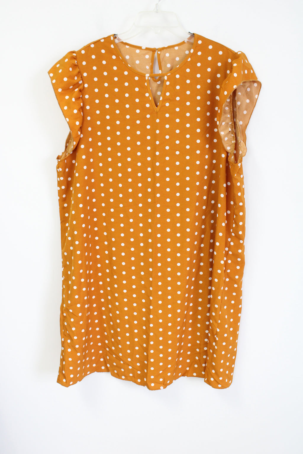 Shein Mustard Yellow Polka Dot Dress | 2XL