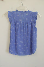 NEW LOFT Blue Floral Tank Blouse | XS Petite
