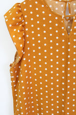 Shein Mustard Yellow Polka Dot Dress | 2XL