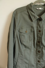 Westport Olive Green Denim Jacket | XL