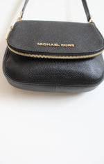Michael Kors Bedford Black Leather Crossbody Bag