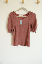 NEW LOFT Terracotta Striped Top | XXS Petite