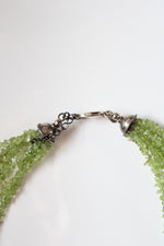 Silpada Peridot Beaded Sterling Silver Clasp Layered Necklace