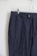 Bonobos Blue Plaid Slim Dress Pants | 33x30