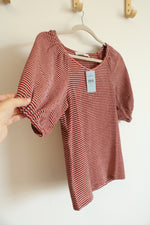 NEW LOFT Terracotta Striped Top | XXS Petite