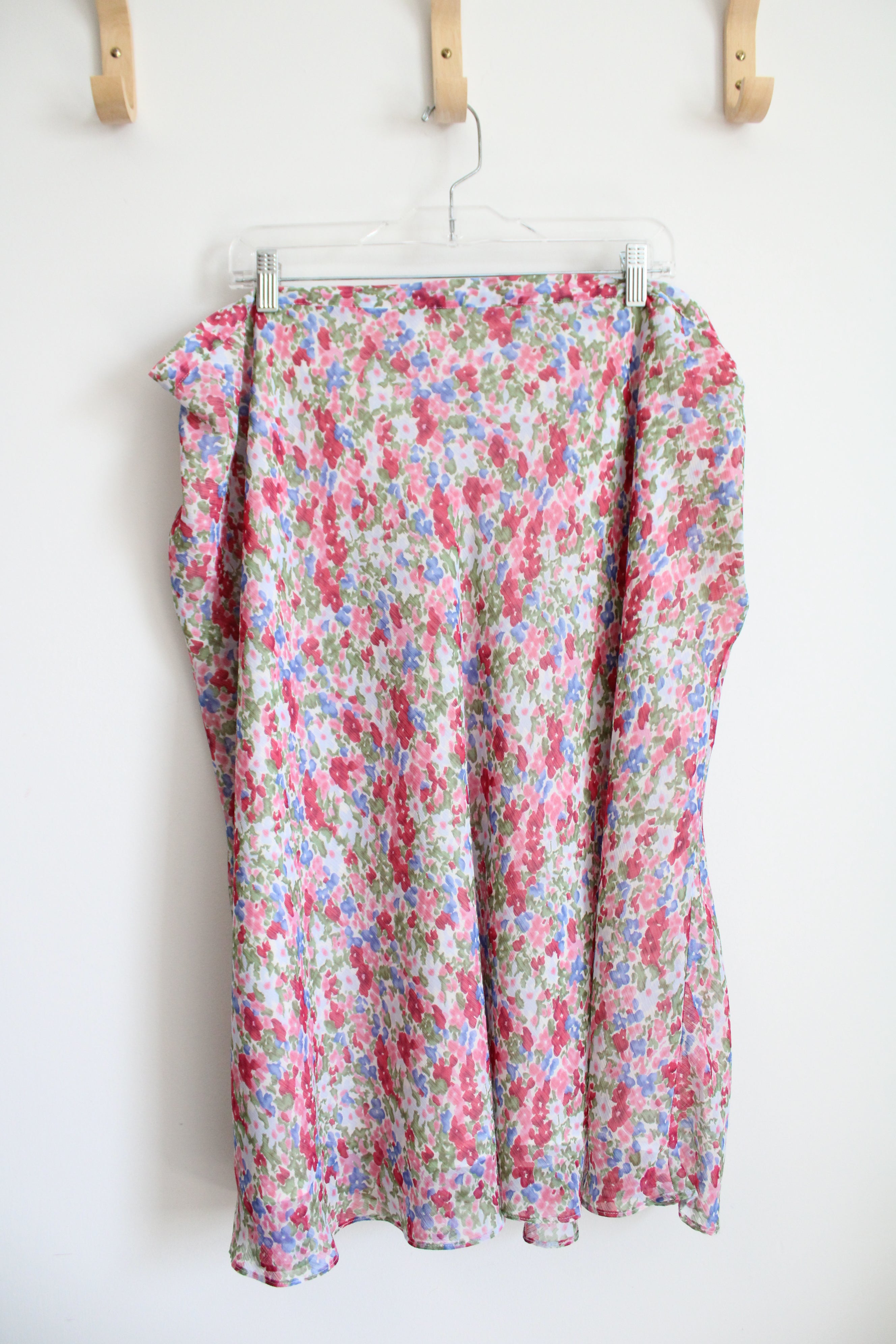 Jaclyn Smith Pink Green & Blue Floral Skirt | 2X