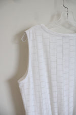 White House Black Market White Square Eyelet Dress | L