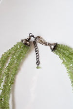 Silpada Peridot Beaded Sterling Silver Clasp Layered Necklace