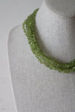 Silpada Peridot Beaded Sterling Silver Clasp Layered Necklace