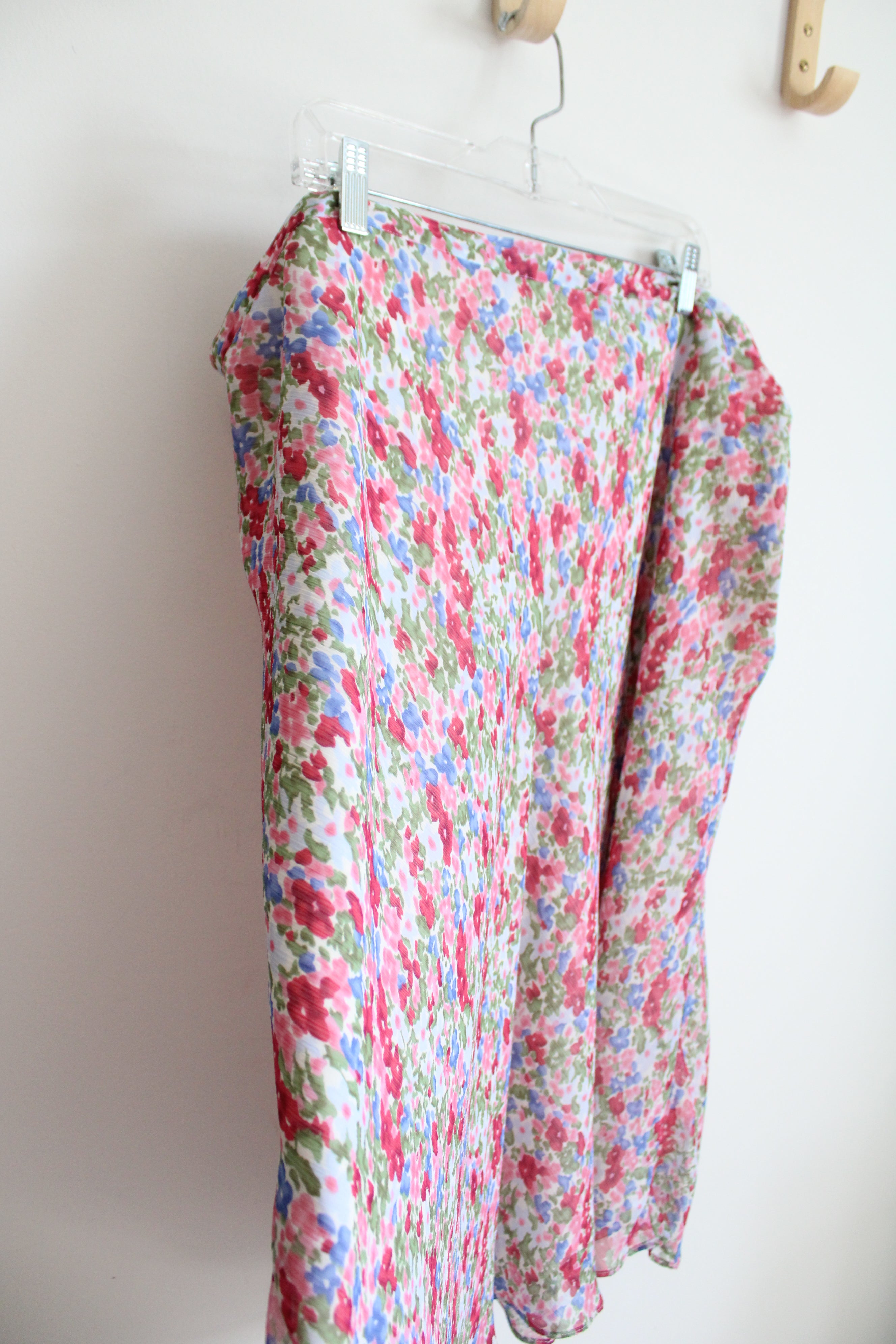 Jaclyn Smith Pink Green & Blue Floral Skirt | 2X