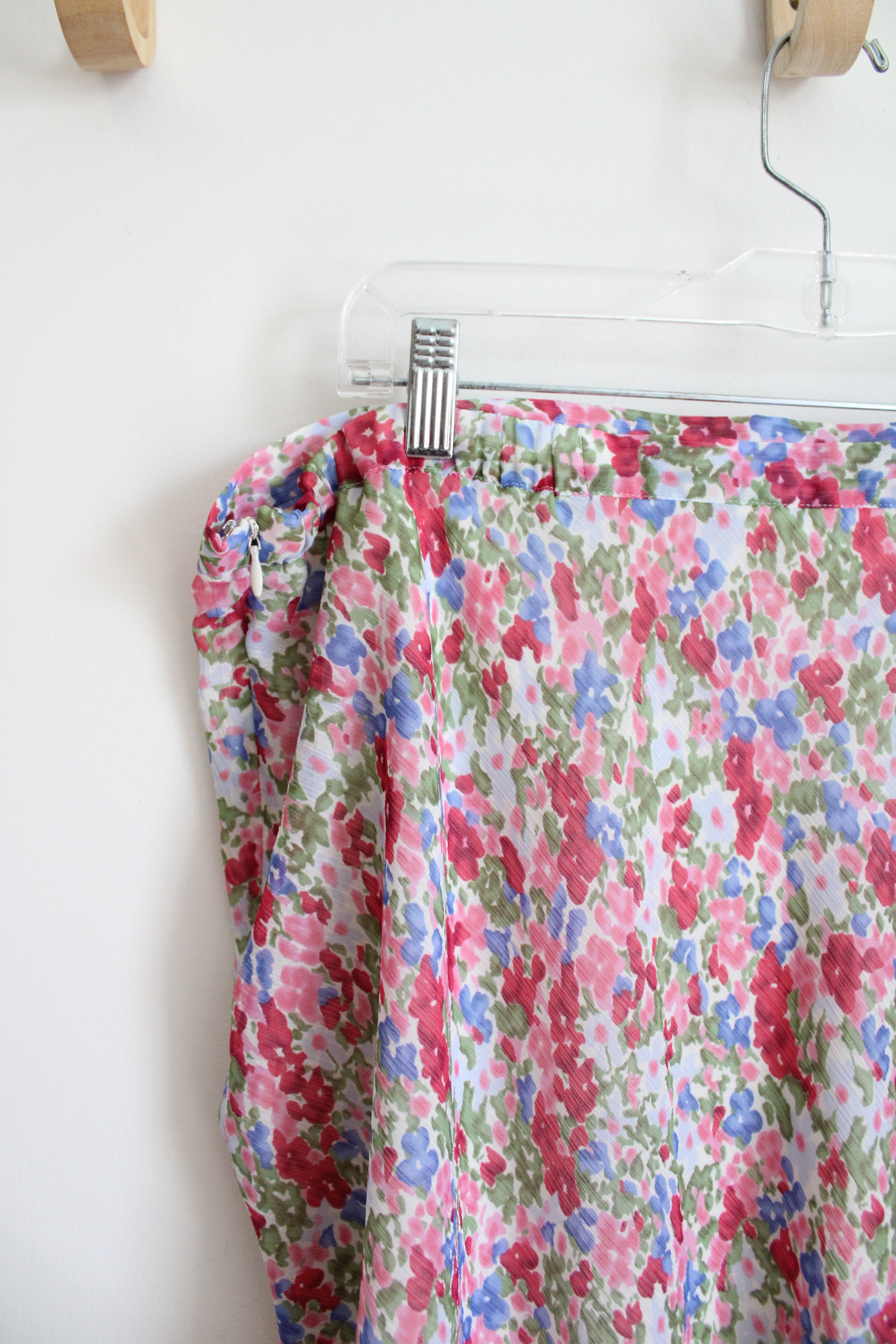 Jaclyn Smith Pink Green & Blue Floral Skirt | 2X