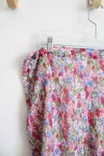 Jaclyn Smith Pink Green & Blue Floral Skirt | 2X