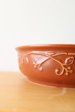 Pfaltzgraff Mission Flower Rust Brown Circular Serving Dish | 9"