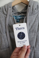 NWT Thera Gray Weighted Full Zip Jacket | M
