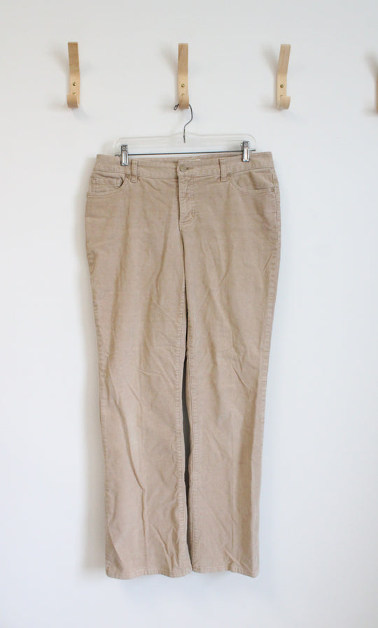 St. John's Bay Straight Fit Secretly Slender Bootcut Tan Corduroy Pants | 10