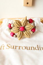 Soft Surroundings Vintage Seed Flower Cuff Bracelet