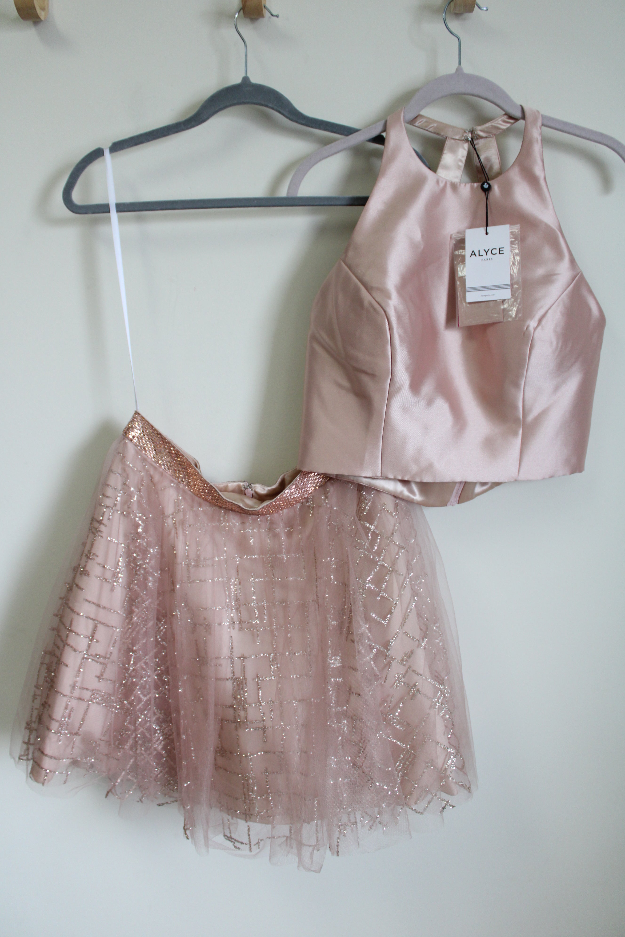 New Alyce Paris 2 Piece Pink Glitter Tulle Dress | 10 New Alyce Paris 2 Piece Pink Glitter Tulle Dress | 10